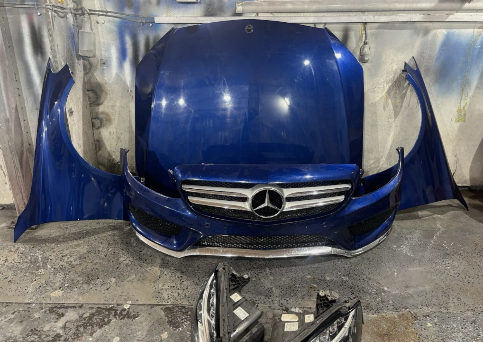 Mercedes W205 AMG Front Package — Bumper, Headlights & Radiator - Image 3