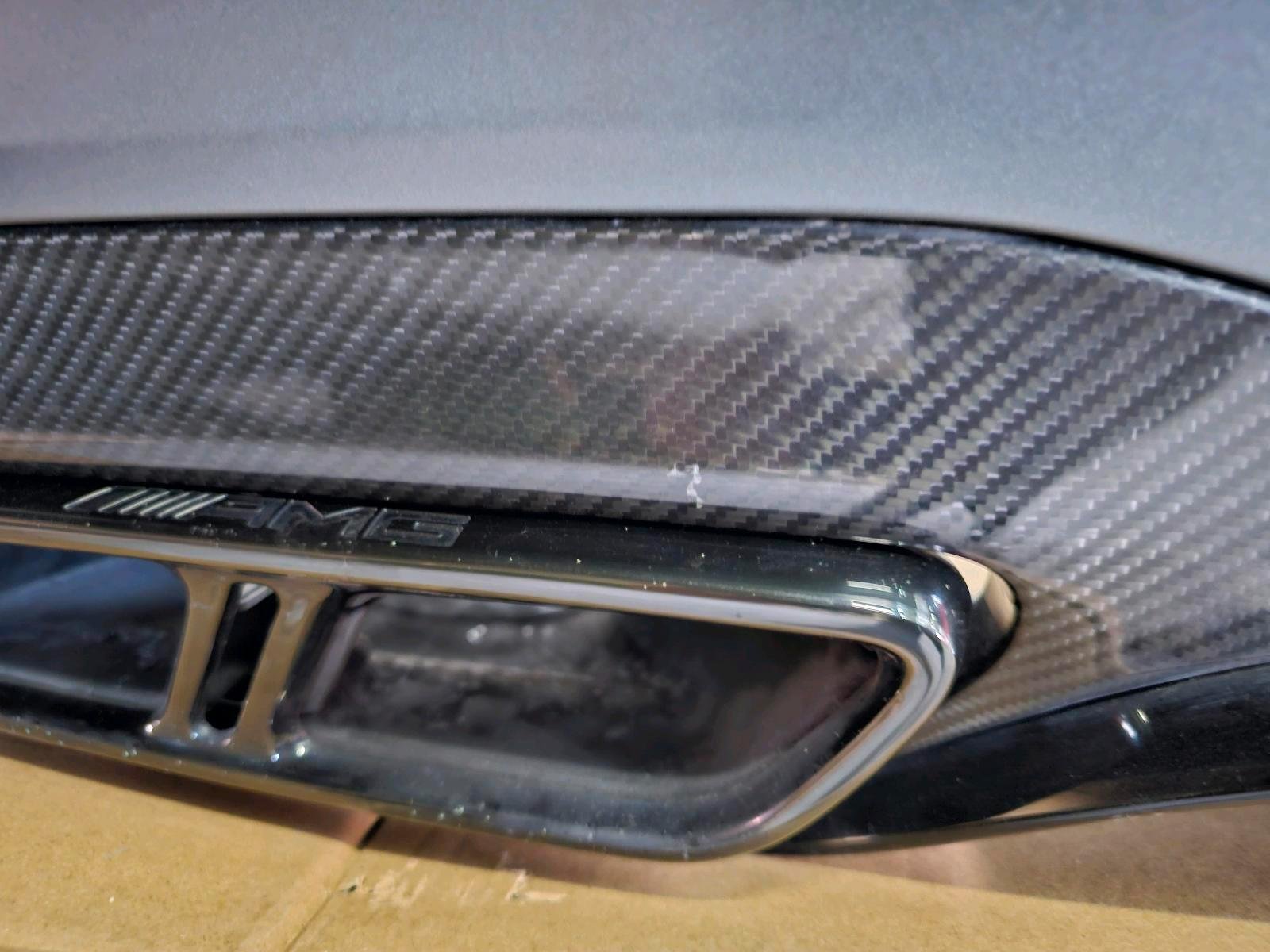 Mercedes E63 AMG Rear Bumper – W213 Sedan – Carbon Diffuser & Exhaust Trims – OEM - Image 3