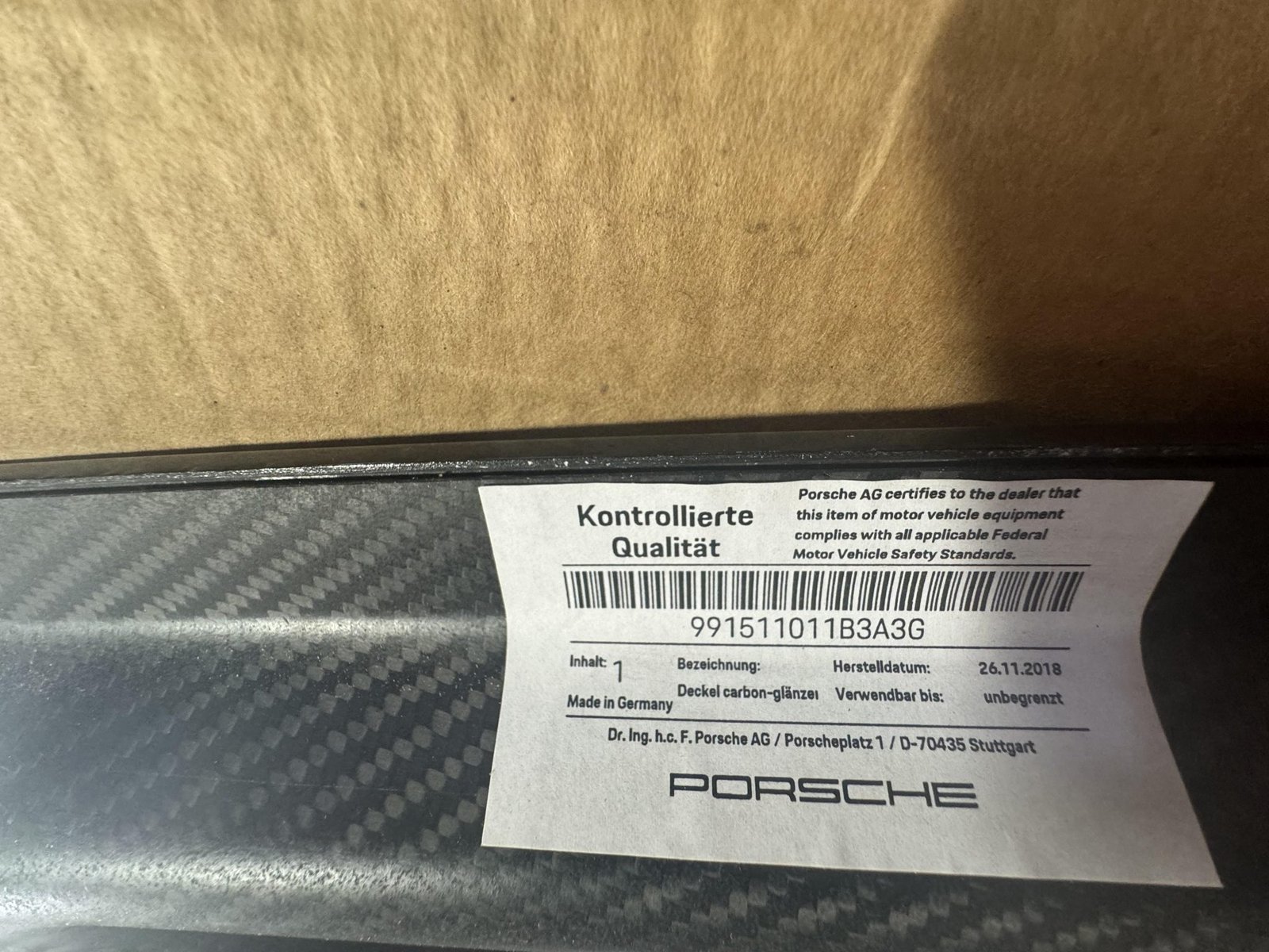 Porsche 991 Carbon-Fiber Front Hood - Image 17