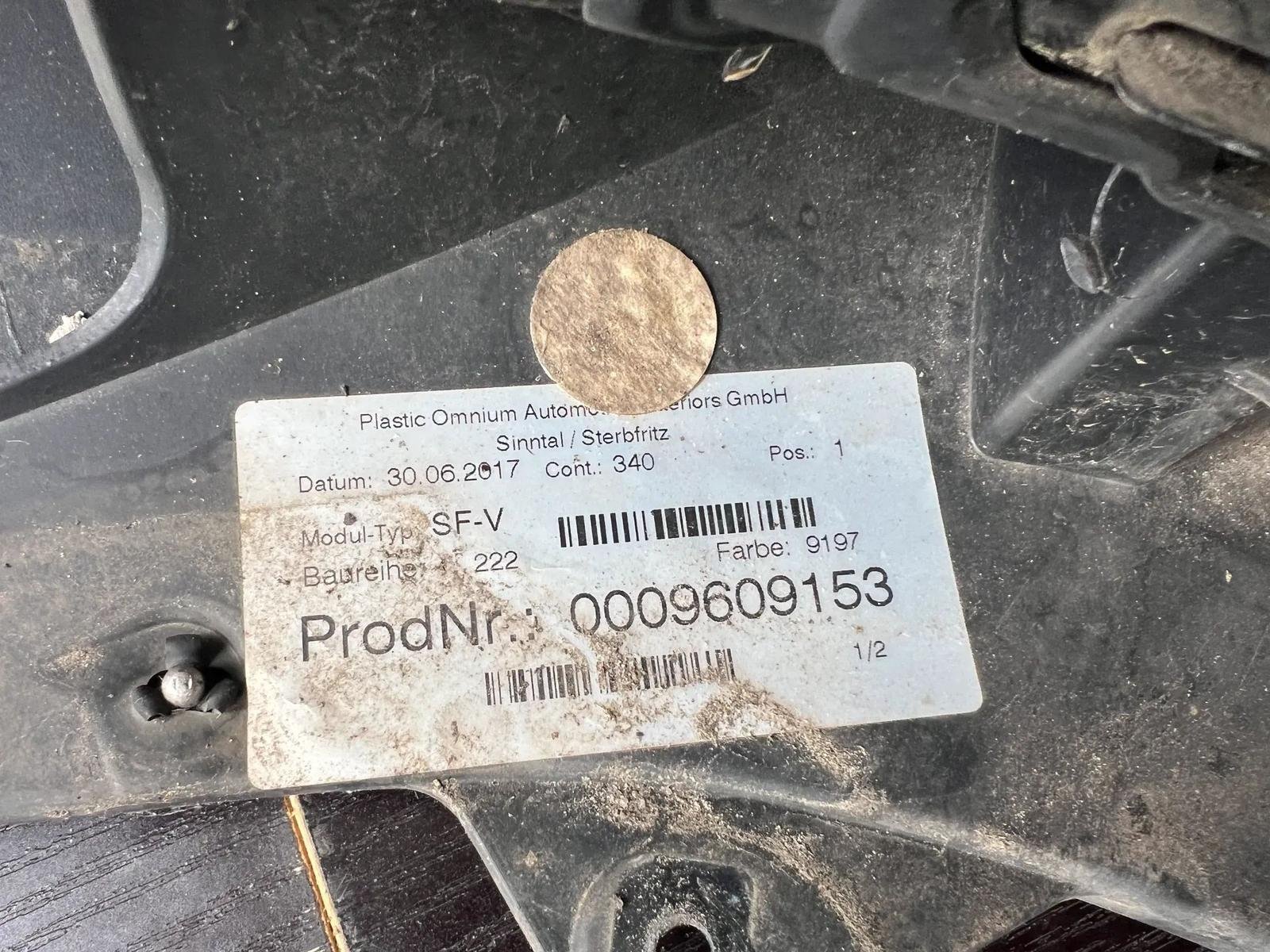 Mercedes-Benz S-Class W222 Front Bumper Black Metallic 9197 - Image 4