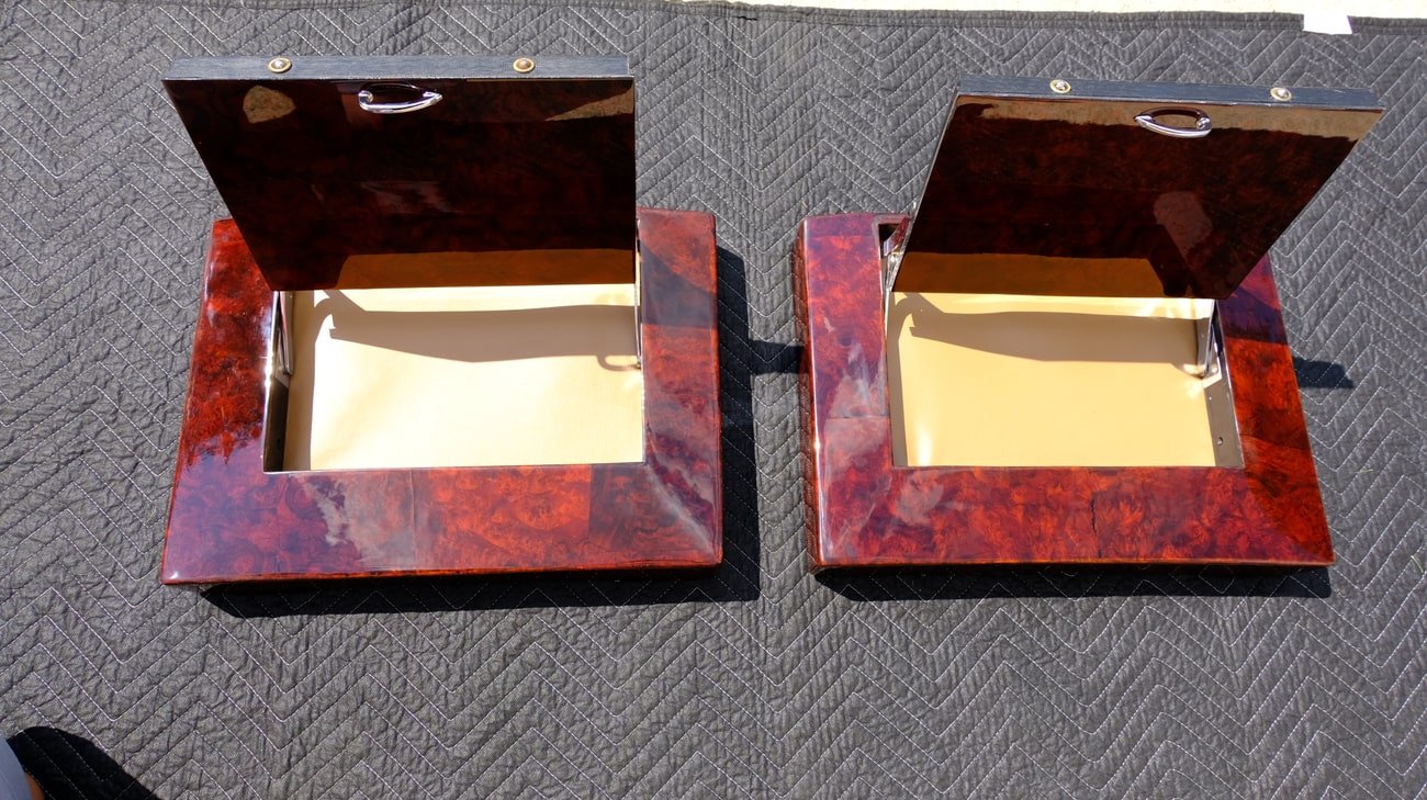 Pre-Merger AMG W126 Wooden Tray Tables & LWB Door Inserts - Image 11