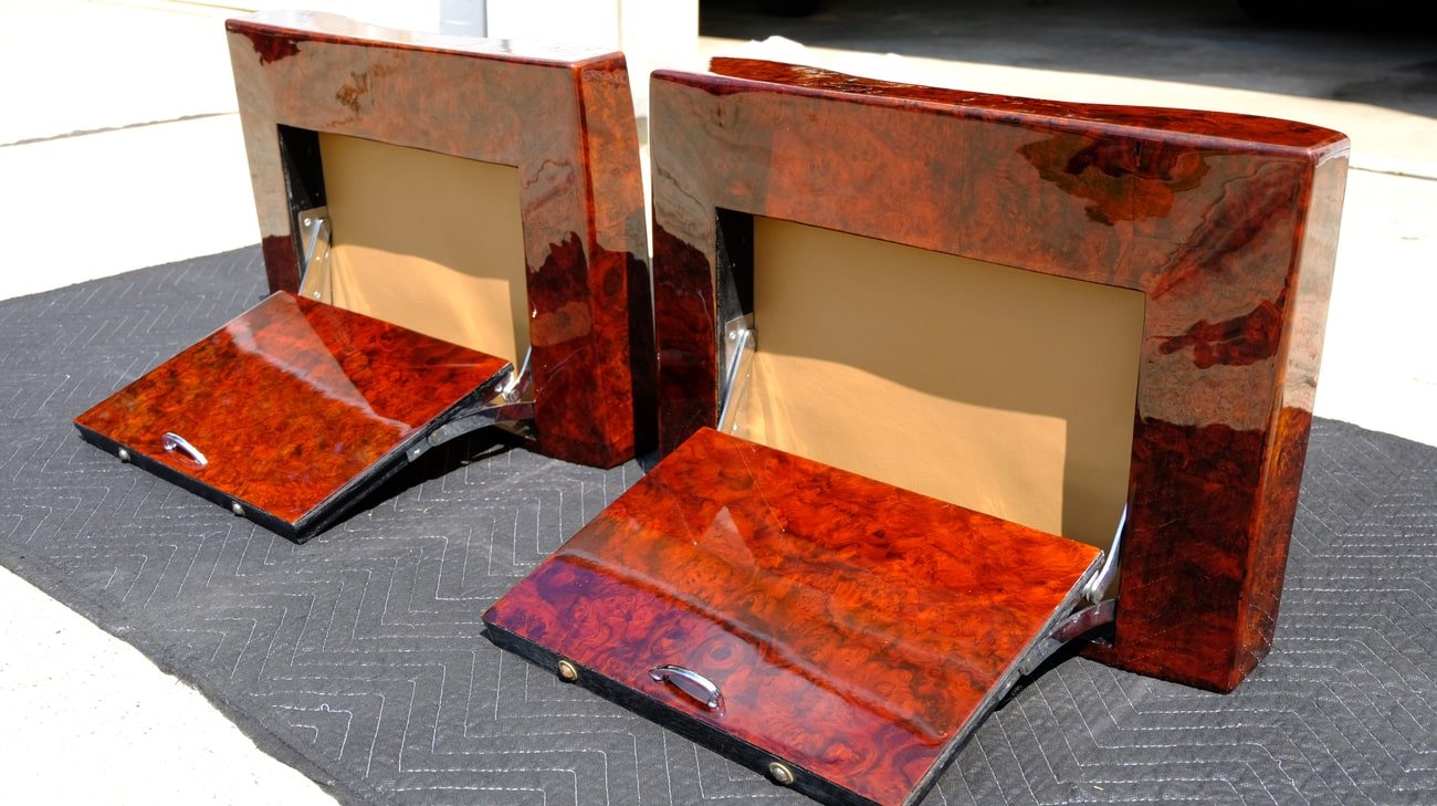 Pre-Merger AMG W126 Wooden Tray Tables & LWB Door Inserts - Image 4