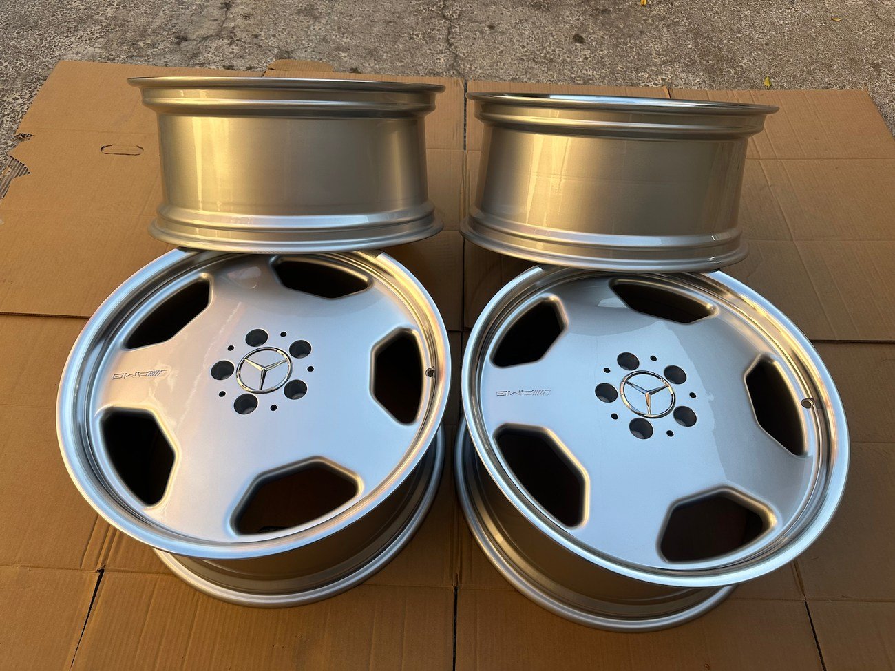 Staggered 19″ AMG Aero II Monoblock Wheels – W140 OEM-Style Mercedes Alloy Wheels - Image 9