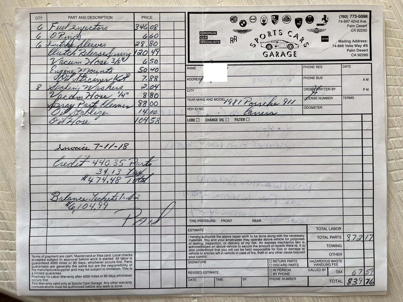 Porsche 911SC 1981 Engine Type 930/16 3.0L Flat-Six Engine – 1981 - Image 16