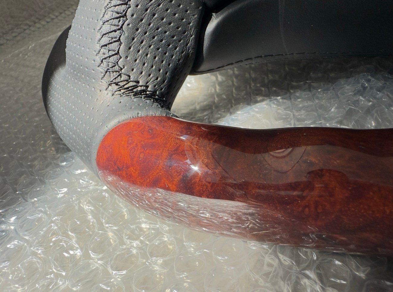 Custom Leather/Wood Mercedes-Benz Steering Wheel W124/ R129 / W210 - Image 6